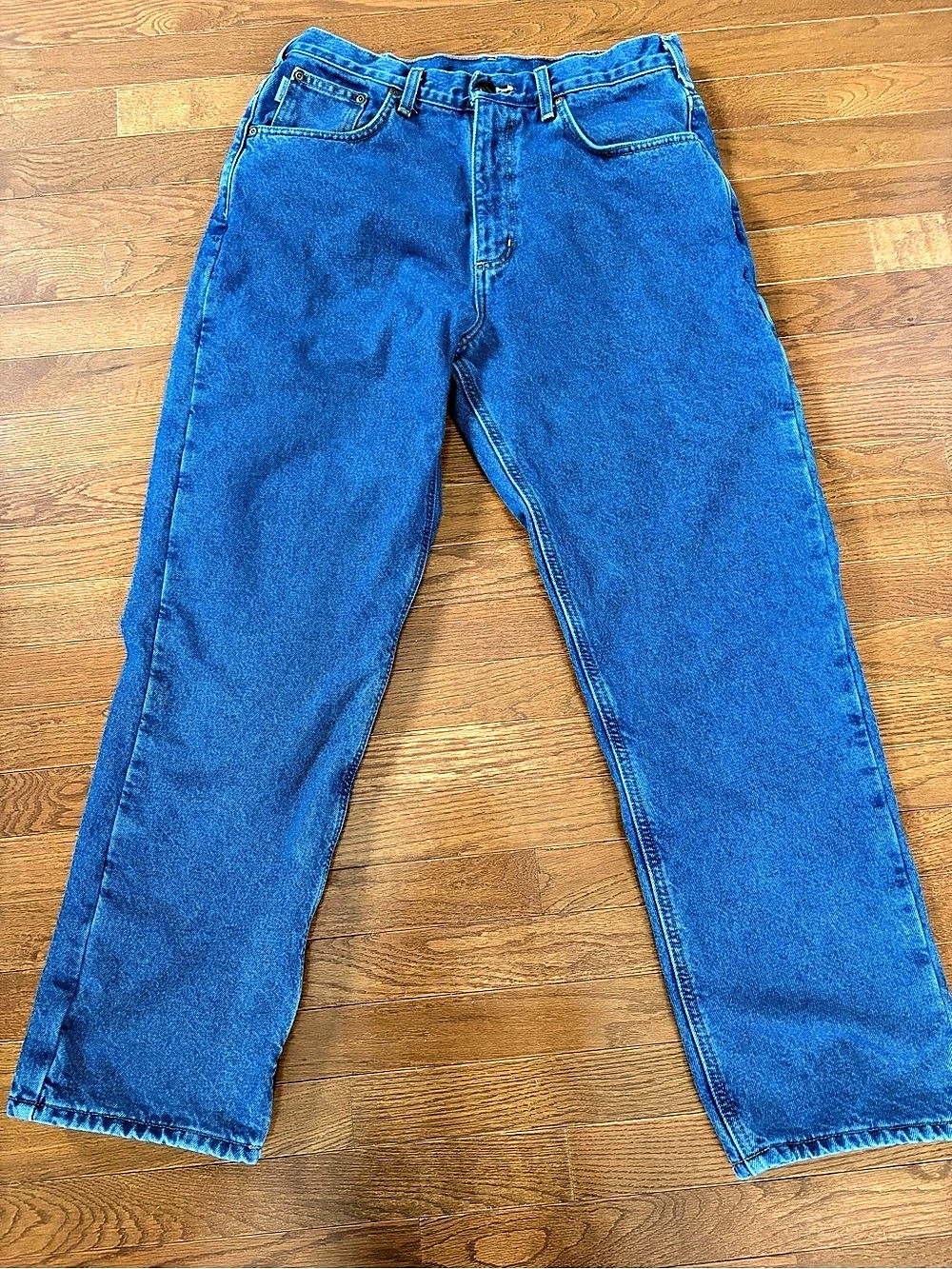 Carhartt Flannel-Lined Relaxed Fit Straight Leg Jean B172 DST Waist 34 x 30